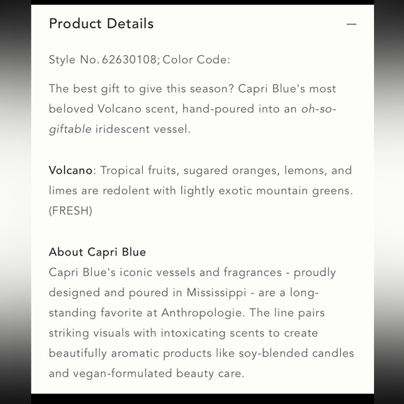 Anthropologie Capri Blue Volcano Iridescent Glass Jar Candle 19 oz - Picture 6 of 7